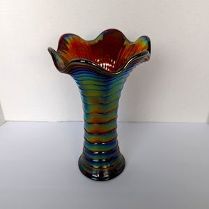 Vintage Carnival Art Glass Vase